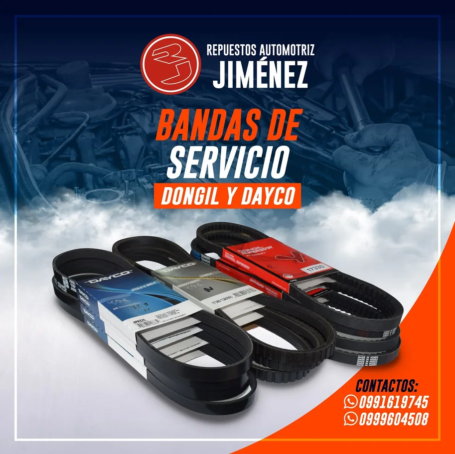 Bandas de servicio - Repuestos Automotriz Jiménez Machala